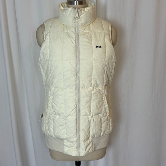 Le Tigre Yellow and Cream Puffer Vest - Picture 8 of 12